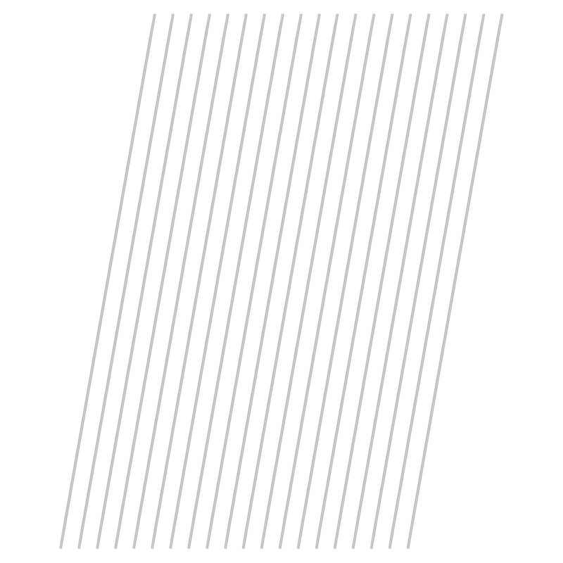 M METERXITY 20-Pack 304 Stainless Steel Solid Round Rod, 1.5x300mm Metal Solid Shaft Rods for DIY Craft/Model Car/Helicopter Airplane/Metal Working, Lathe Bar Smooth Stock [0.06x11.81IN] - Image 1